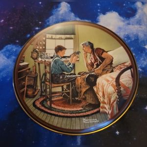 Norman Rockwell Vintage The Inventor and the Judge Plate